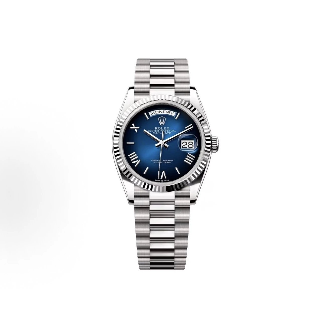 Rolex Day-Date Watch - Blue Dial-010634