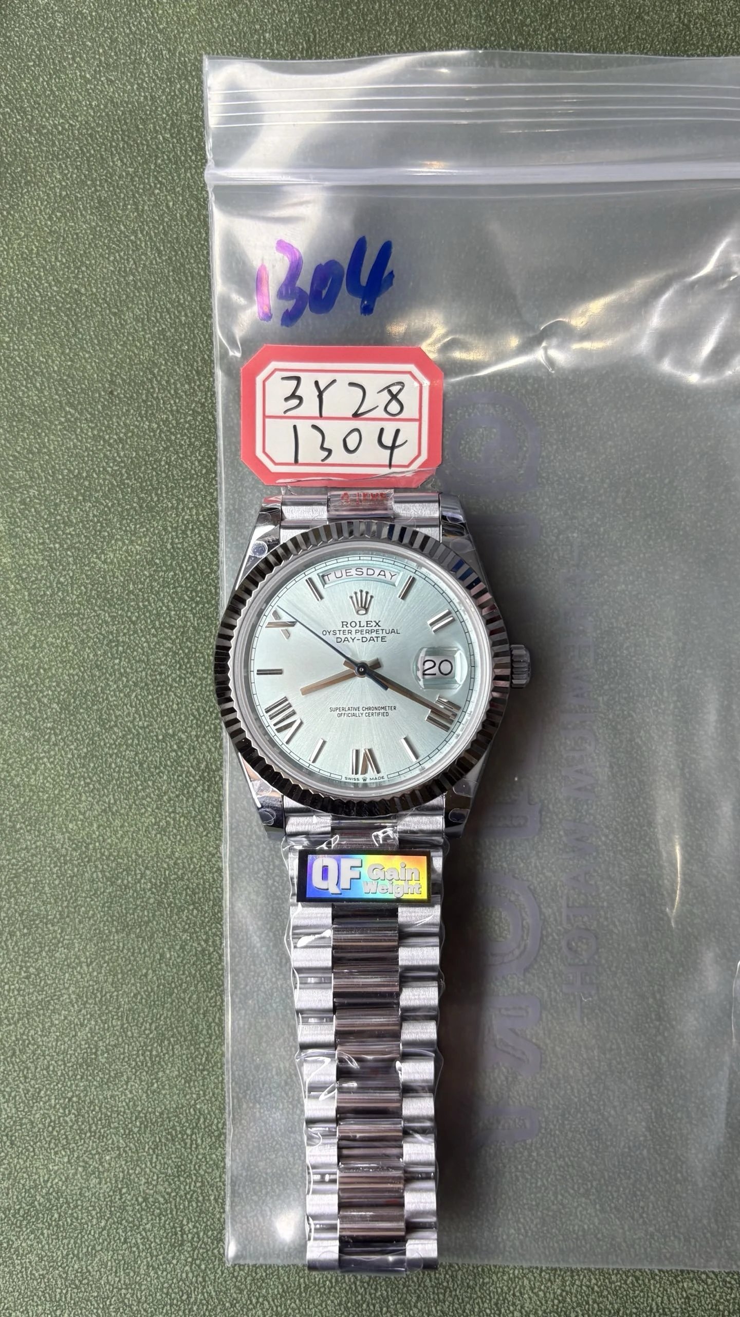 Rolex Day-Date Watch - Ice Blue Dial-009475
