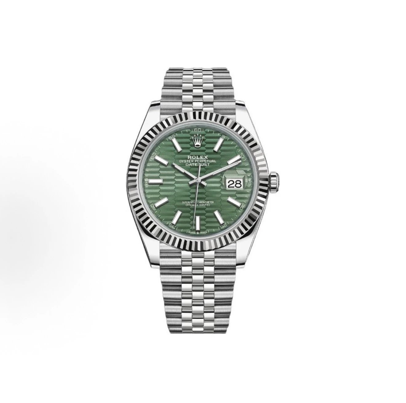 Rolex Oyster Perpetual Datejust Watch - Green Honeycomb Dial-010078