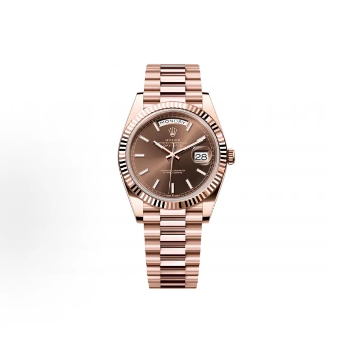 Rolex Oyster Perpetual Day-Date Watch - Brown Dial-010219