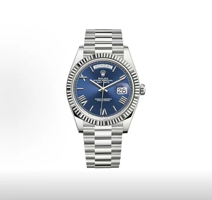 Rolex Oyster Perpetual Day-Date Watch - Blue Dial-010087