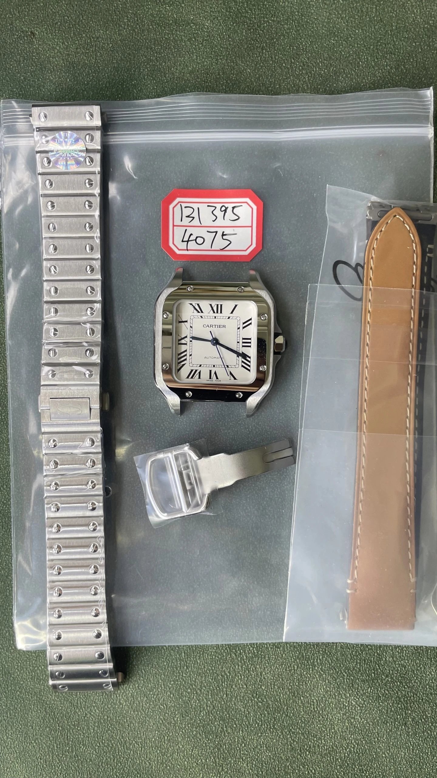 Cartier Santos de Cartier Watch - Silver Case White Dial-010984