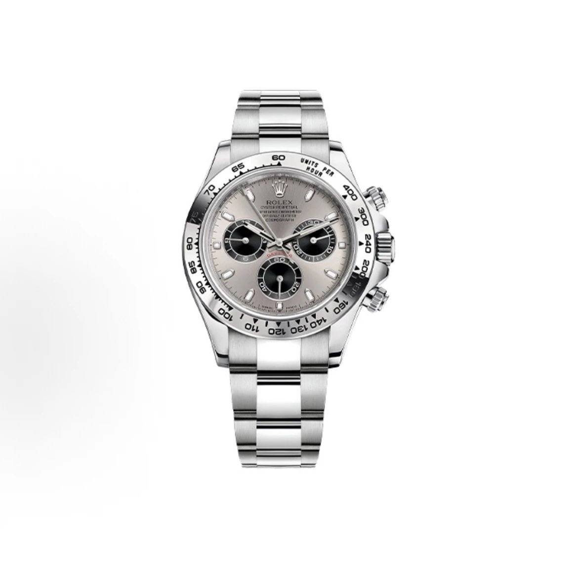 Rolex Cosmograph Daytona Watch - Silver Dial with Black Subdials and 'A' Logo-009906
