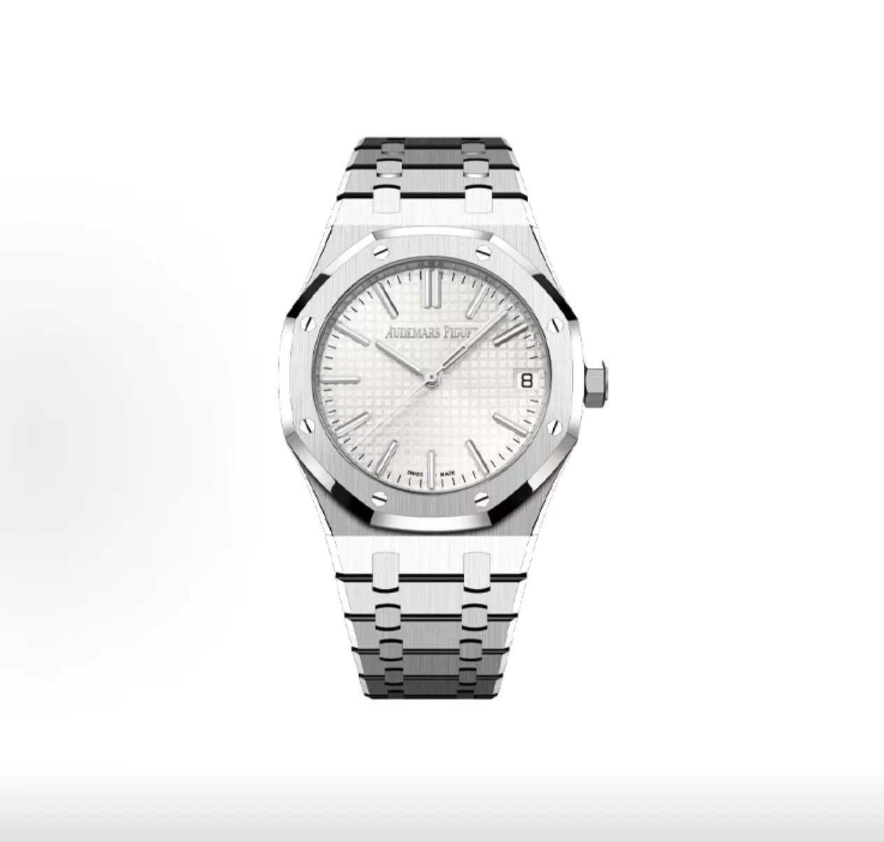 Audemars Piguet Royal Oak Watch - Silver Tapisserie Dial-011042