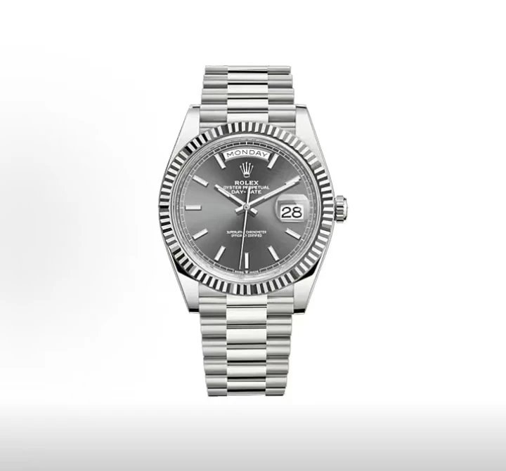 Rolex Oyster Perpetual Day-Date Watch - Slate Grey Dial-010085