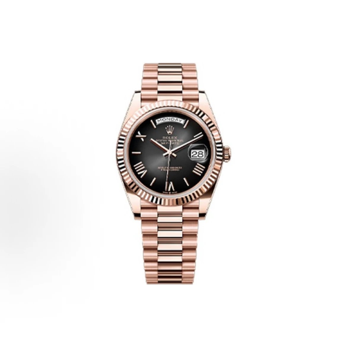 Rolex Oyster Perpetual Day-Date Watch - Black Dial-009589