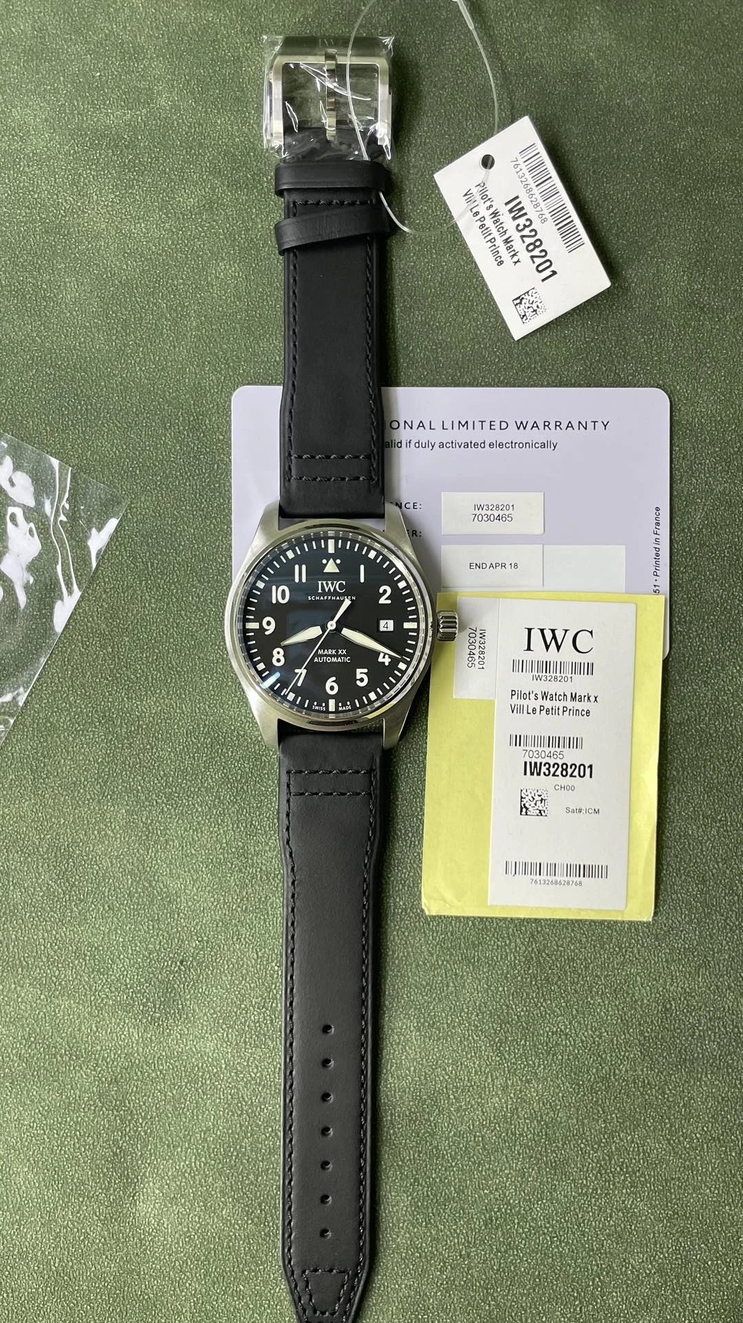 IWC Schaffhausen IWC Pilot's Watch Mark XX Vill Le Petit Prince Black Dial Mechanical Watch Watches