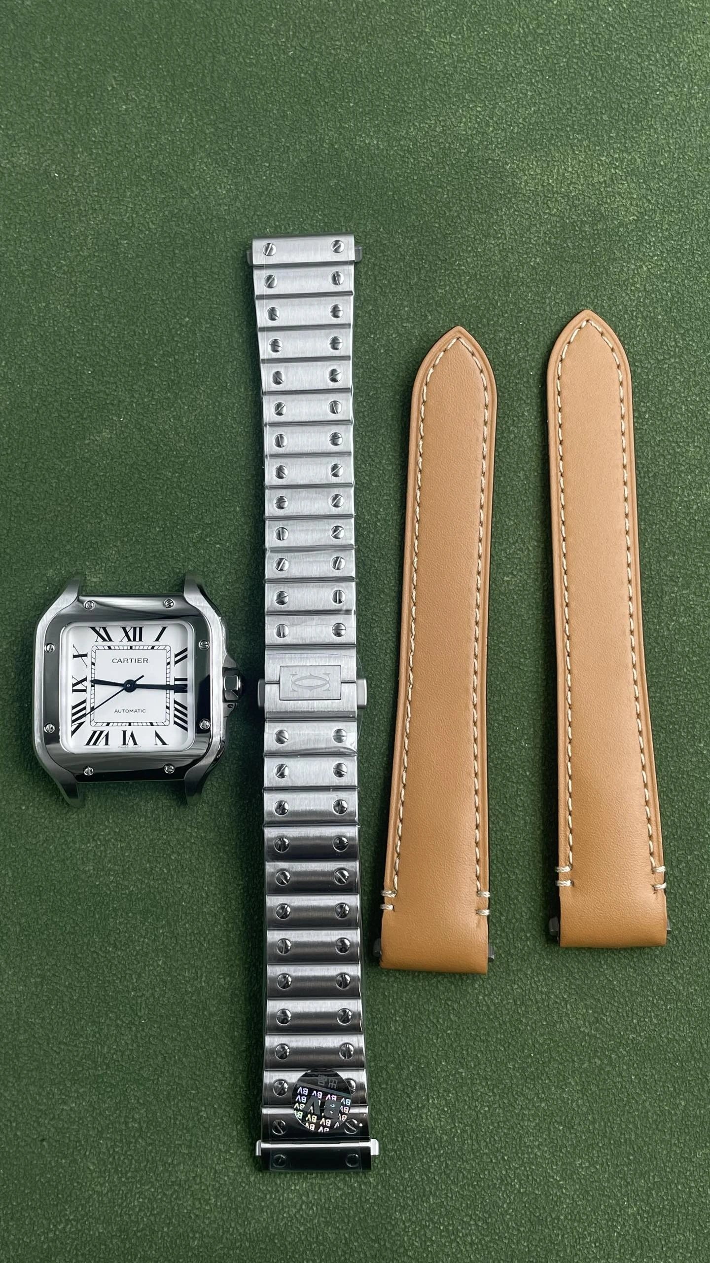 Cartier Santos de Cartier Watch - Silver Case White Dial-011213