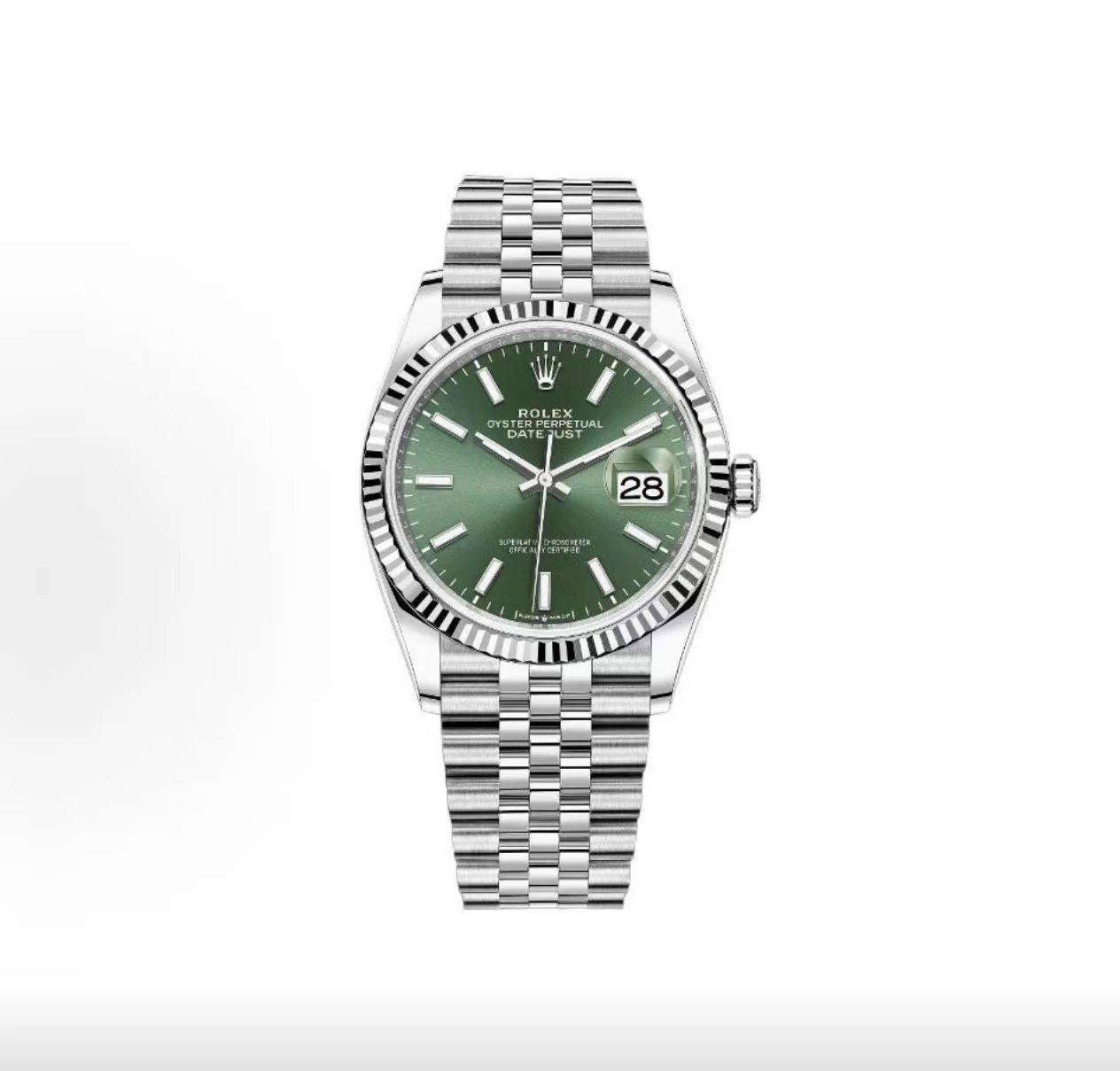 Rolex Datejust Watch - Green Dial-010237