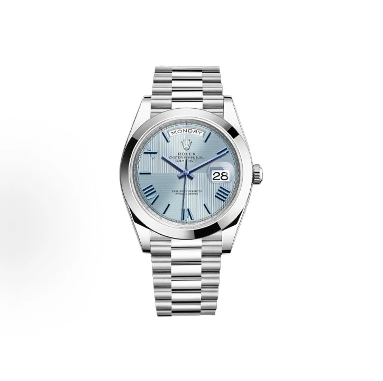 Rolex Oyster Perpetual Day-Date Watch - Silver Dial-010002