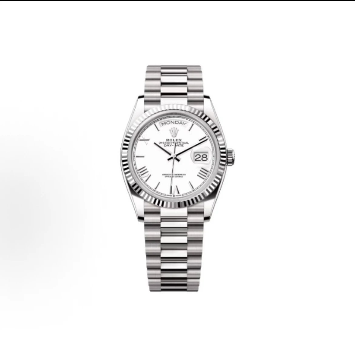 Rolex Oyster Perpetual Day-Date Watch - White Dial-010302