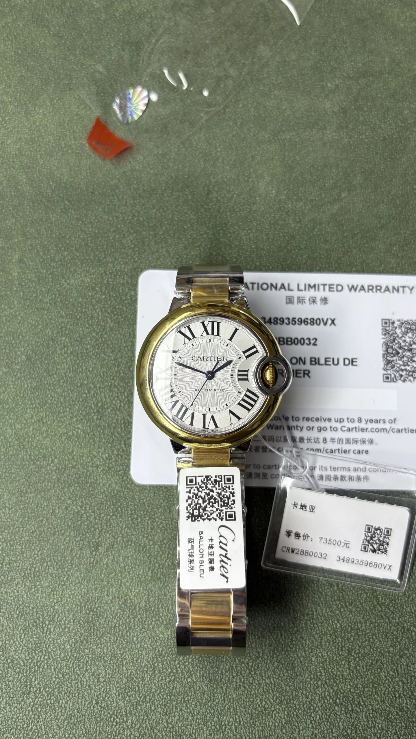 Cartier Ballon Bleu de Cartier Watch - Silver Dial-011102