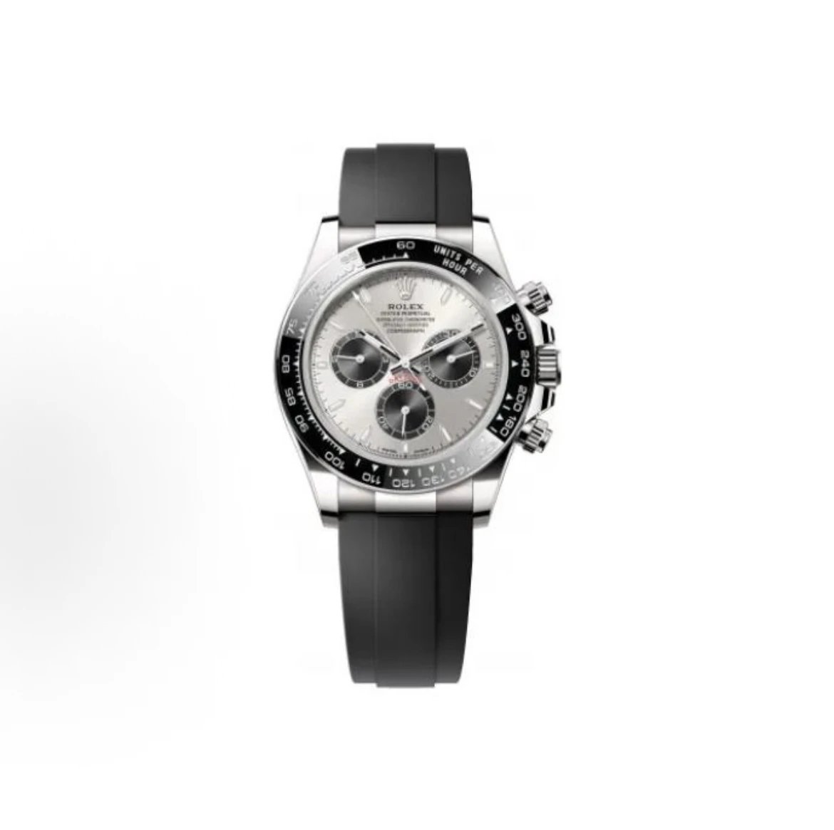 Rolex Cosmograph Daytona Watch - Silver Dial with Black Subdials and Blue Lume-010180
