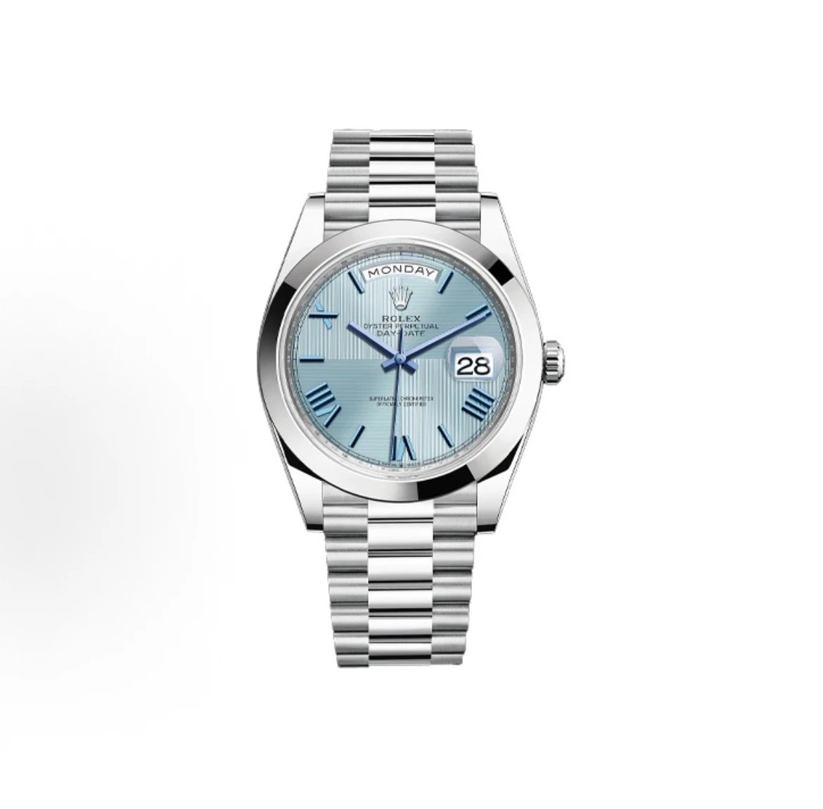 Rolex Oyster Perpetual Day-Date Watch - Silver Dial-009545