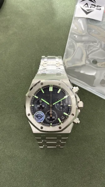 Audemars Piguet Royal Oak Chronograph Steel Blue Dial Watch Watches - 13