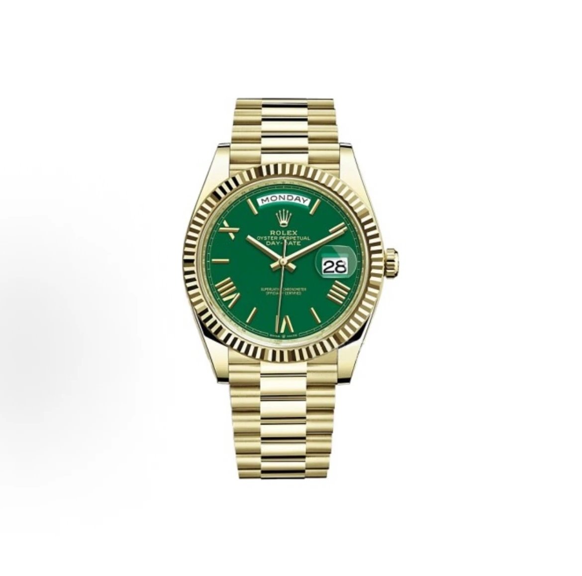Rolex Oyster Perpetual Day-Date Watch - Green Dial-010314