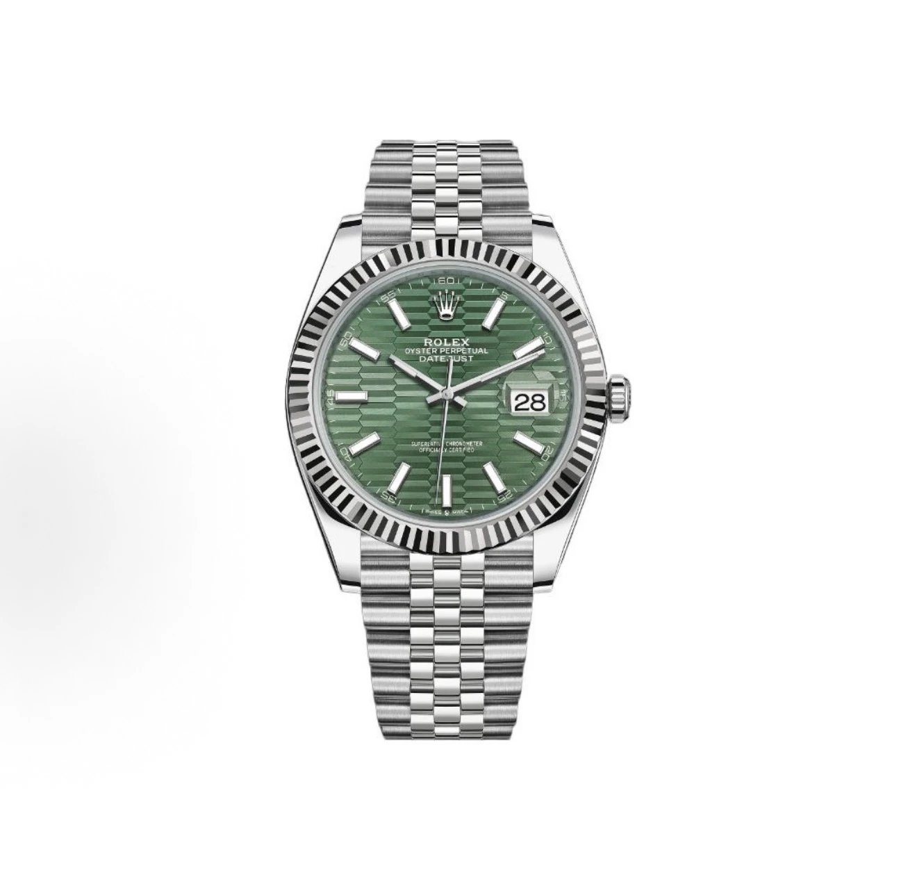 Rolex Datejust Watch - Green Honeycomb Dial-010621