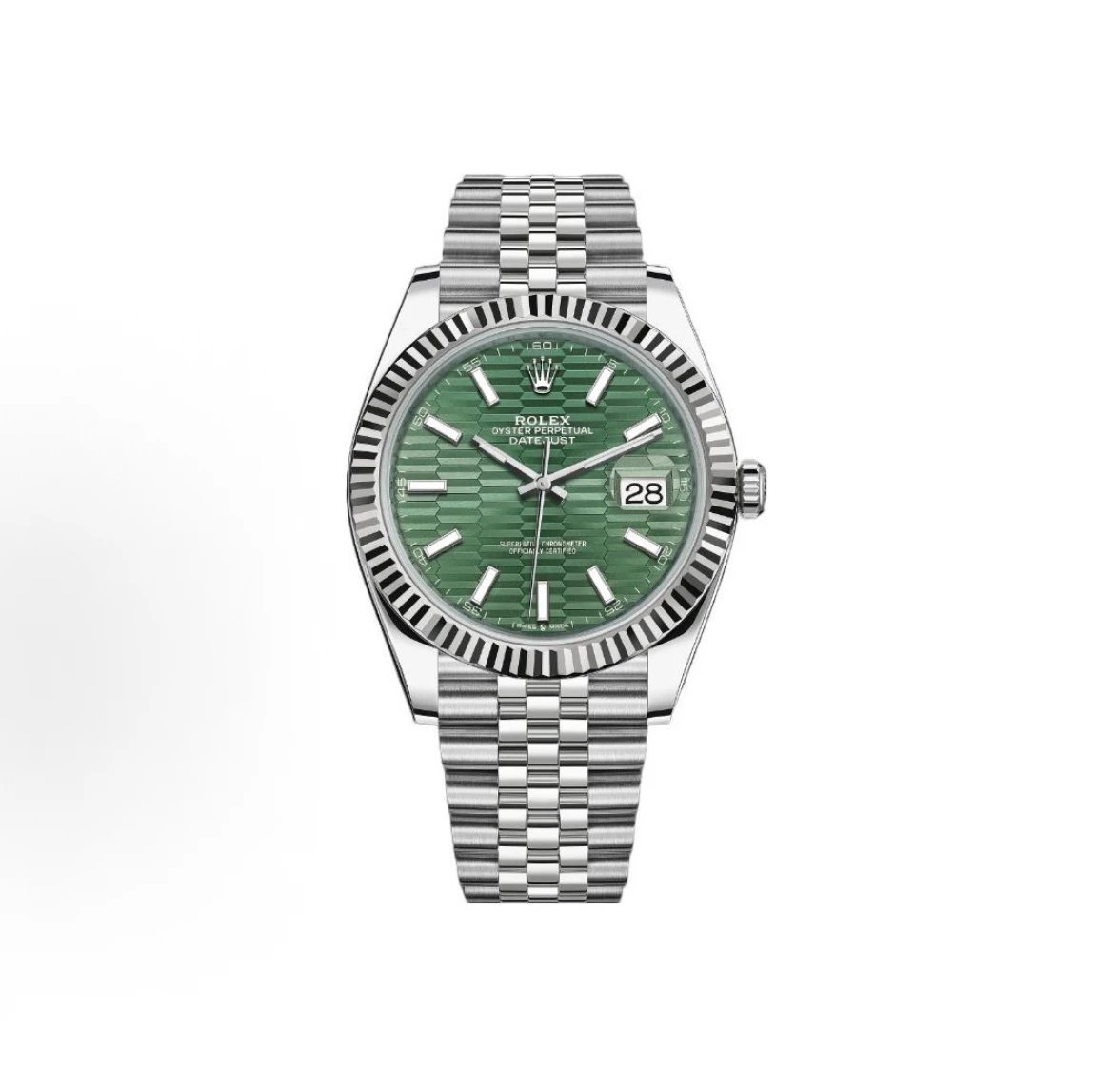 Rolex Oyster Perpetual Datejust Watch - Green Honeycomb Dial-010917