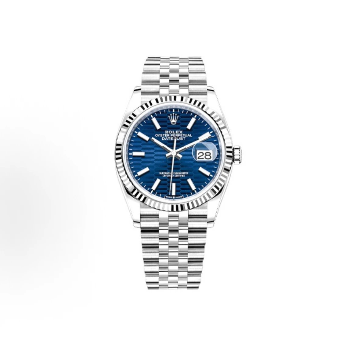 Rolex Oyster Perpetual Datejust Watch - Blue Honeycomb Dial-010312