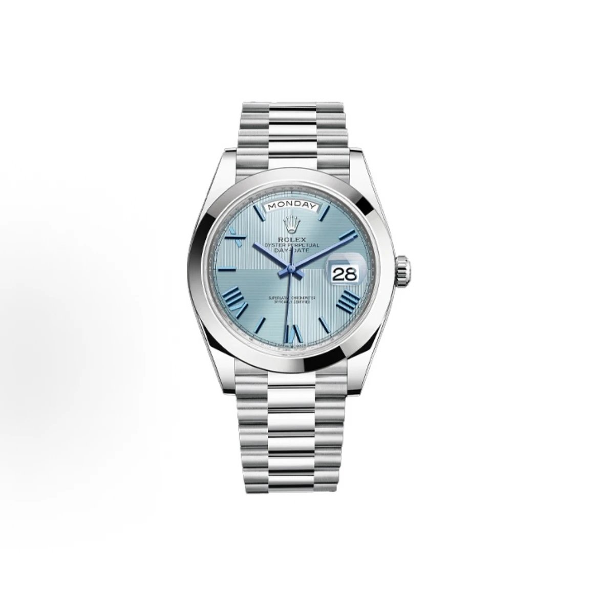 Rolex Oyster Perpetual Day-Date Watch - Silver Dial-009591