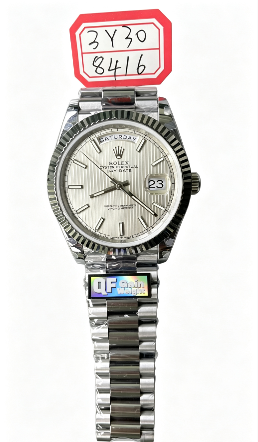 Rolex Oyster Perpetual Day-Date Watch - Silver Dial-010226