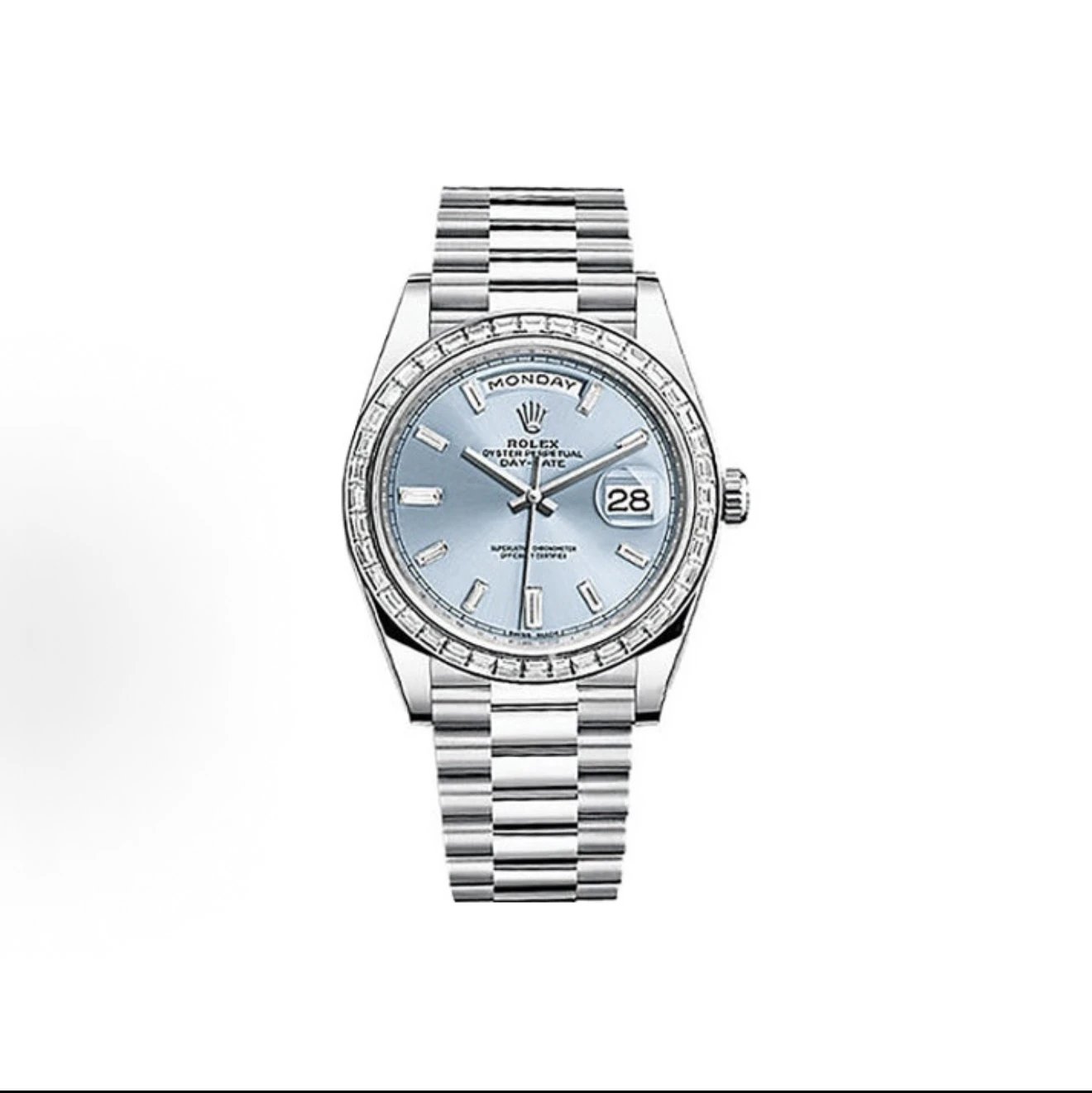 Rolex Day-Date Watch - Ice Blue Dial-009622
