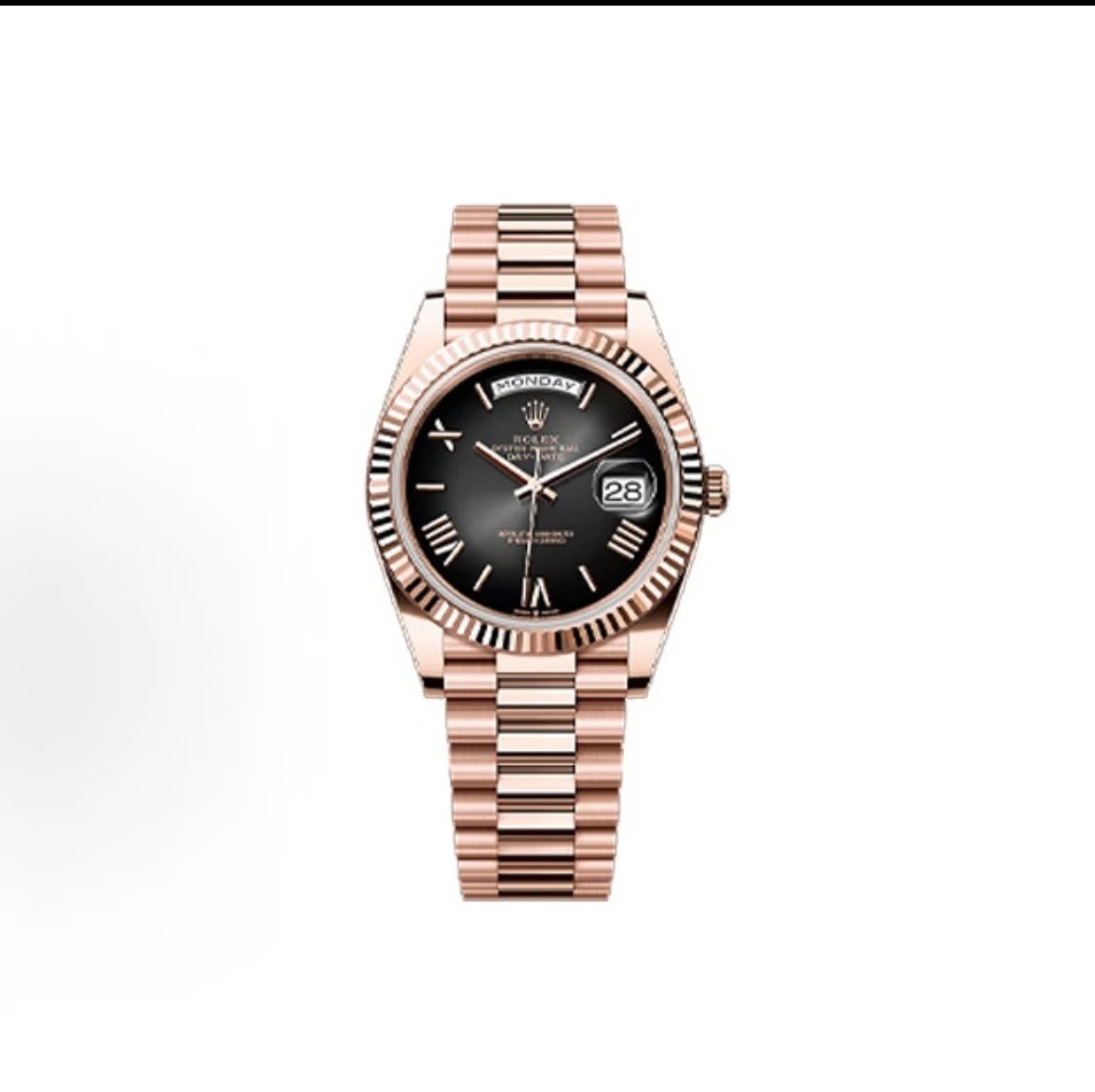 Rolex Oyster Perpetual Day-Date Watch - Black Dial-010554