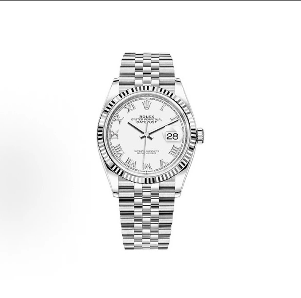 Rolex Datejust Watch - White Dial-010617