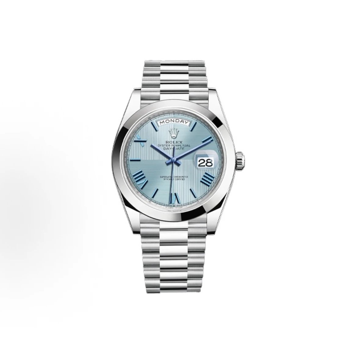 Rolex Oyster Perpetual Day-Date Watch - Silver Dial-010430