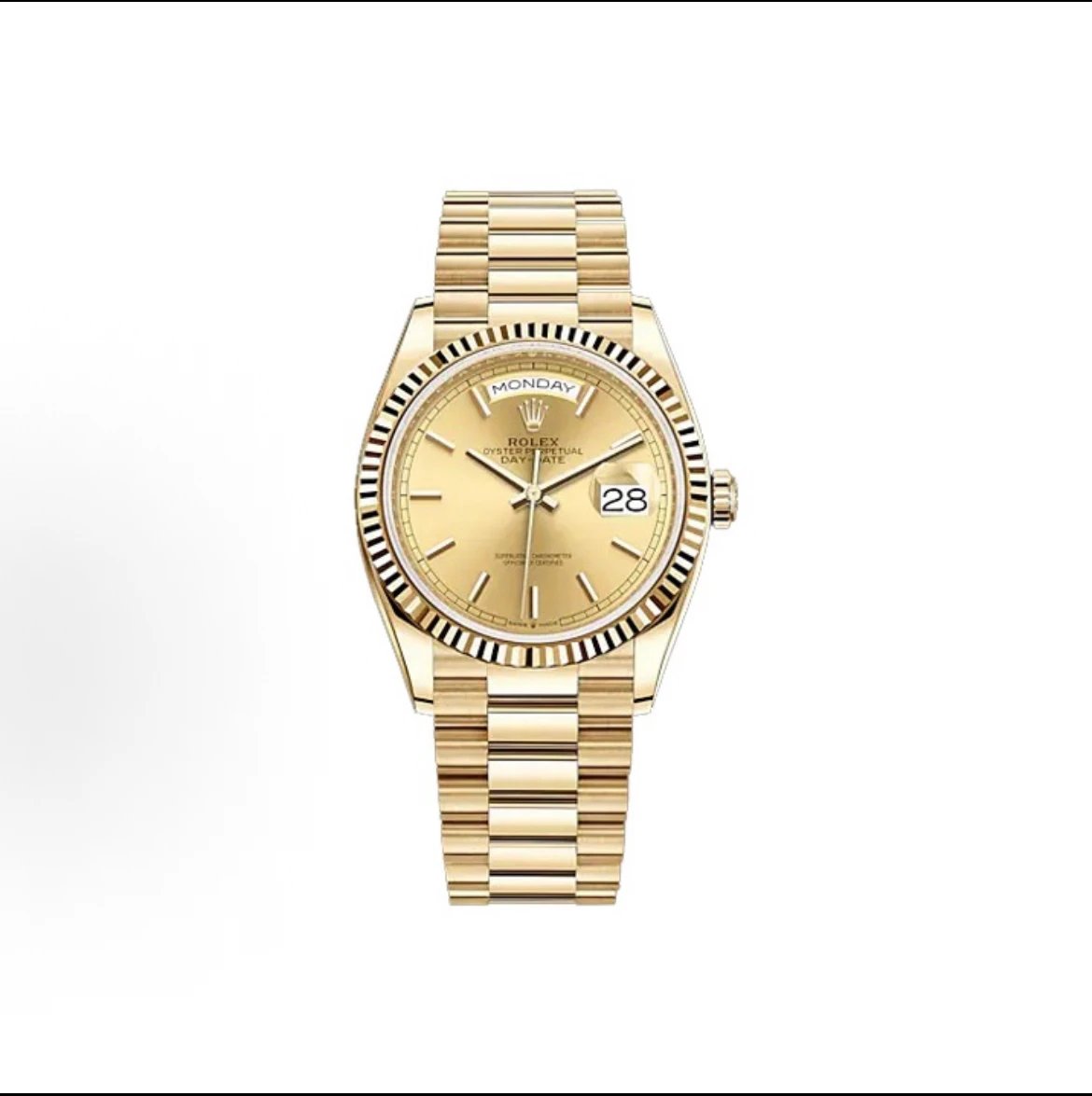Rolex Oyster Perpetual Day-Date Watch - Champagne Dial-010143