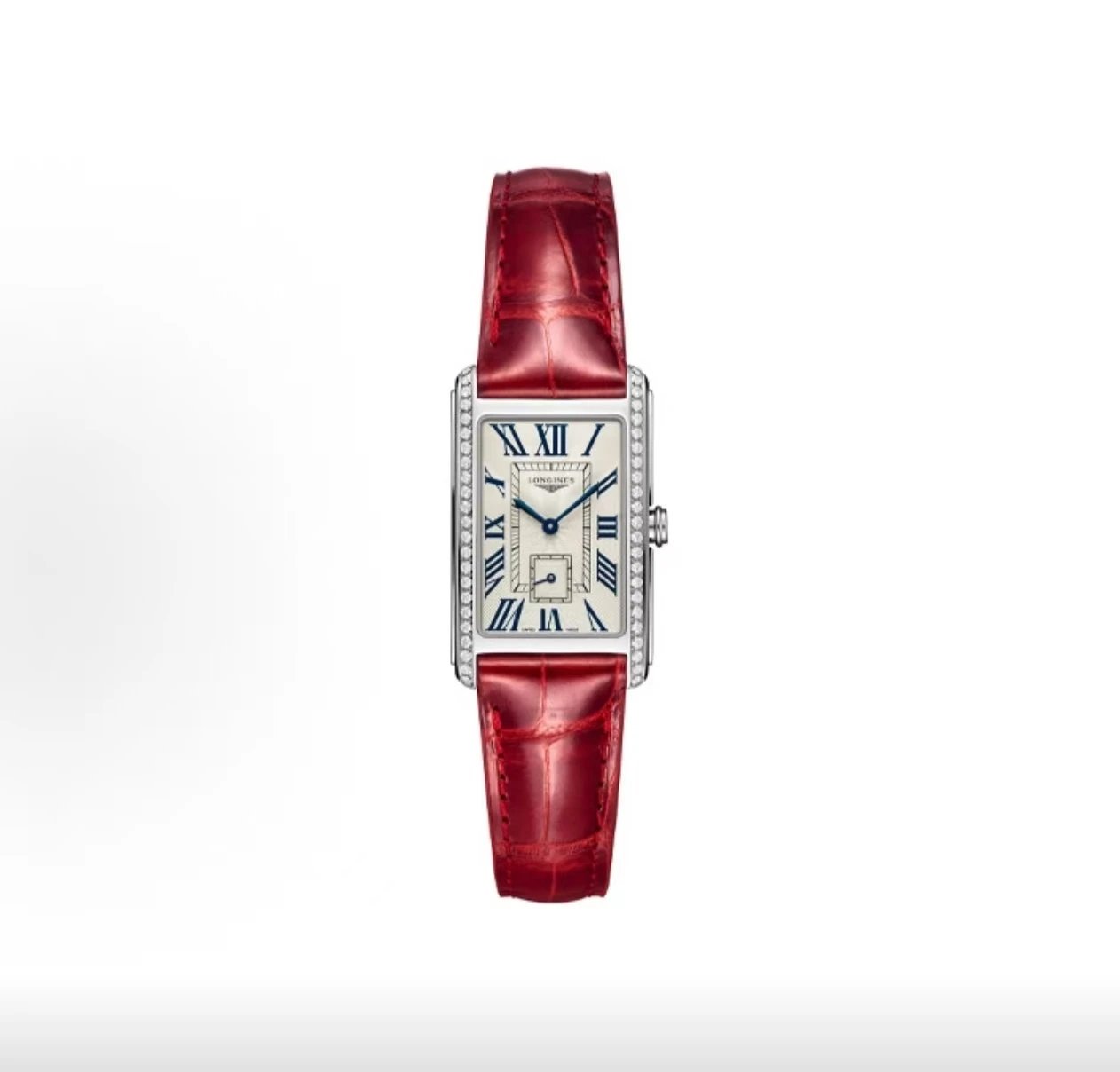 Longines Mini DolceVita Watch - Silver Dial with Diamond Bezel-010711