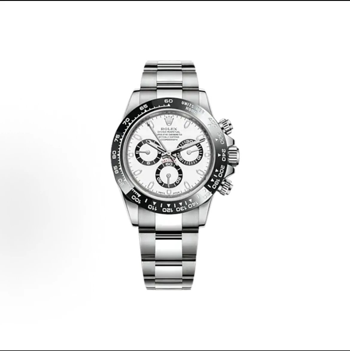 Rolex Cosmograph Daytona Watch - White Dial-010544
