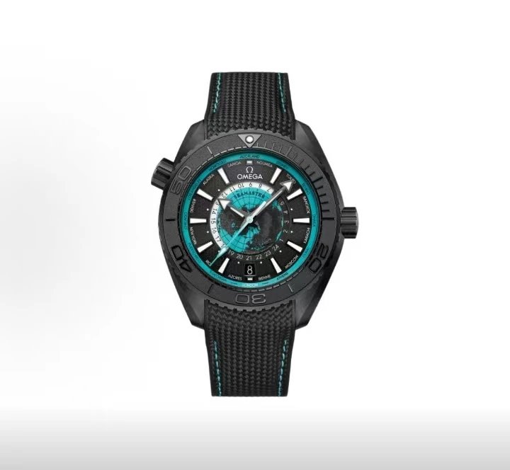 Omega Seamaster Planet Ocean Watch - Black Dial with Teal Accents-010689
