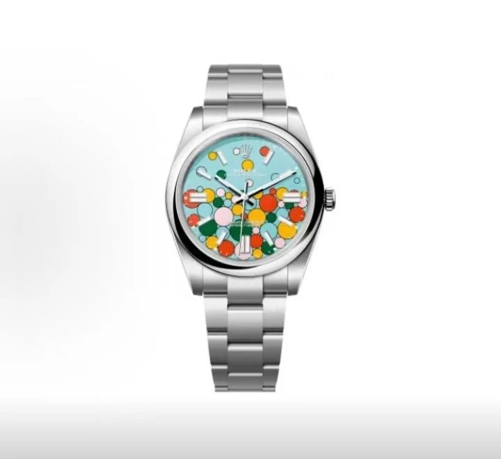 Rolex Oyster Perpetual Watch - Tiffany Blue Dial with Bubble Pattern-010243