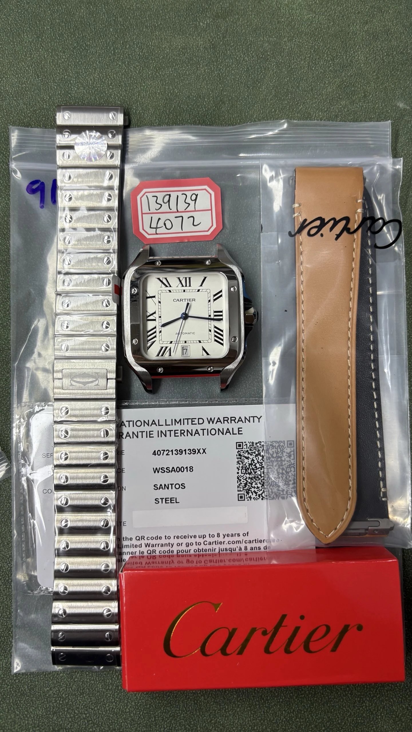 Cartier Santos Watch - White Dial-011053
