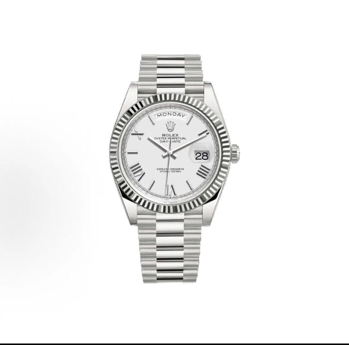Rolex Day-Date Watch - White Dial-010038