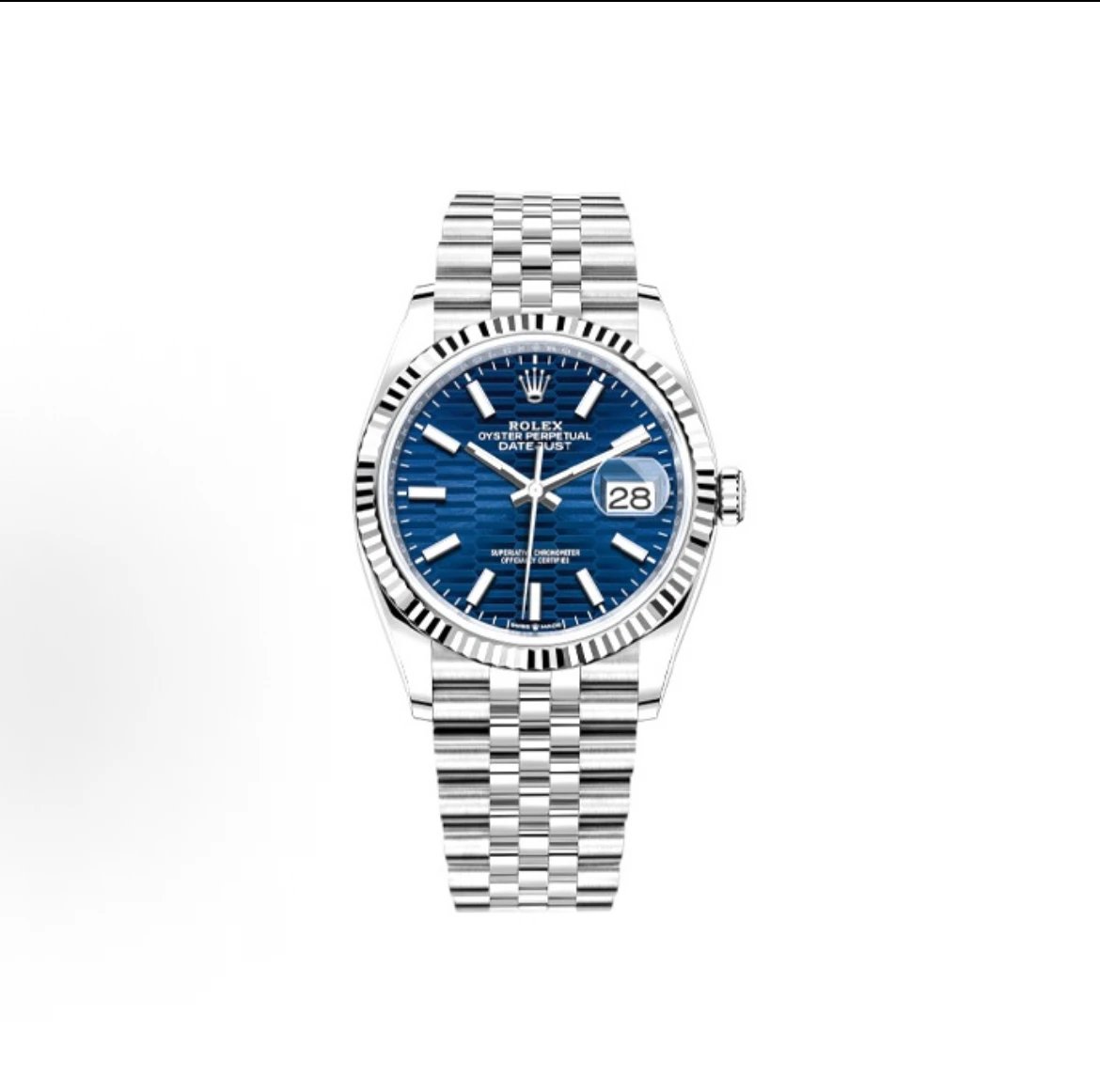Rolex Oyster Perpetual Datejust Watch - Blue Honeycomb Dial-010572
