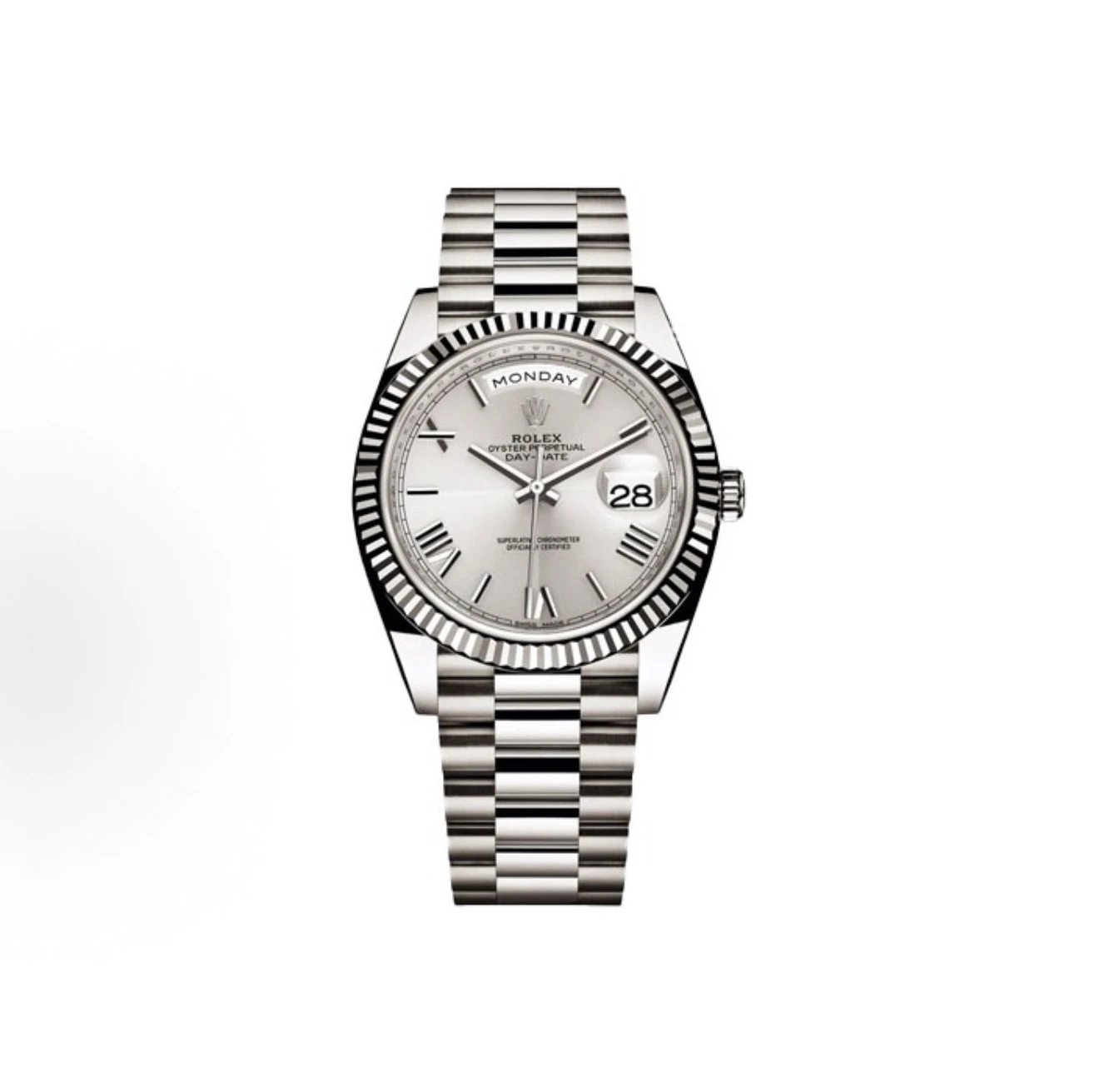 Rolex Day-Date Watch - Silver Dial-009547