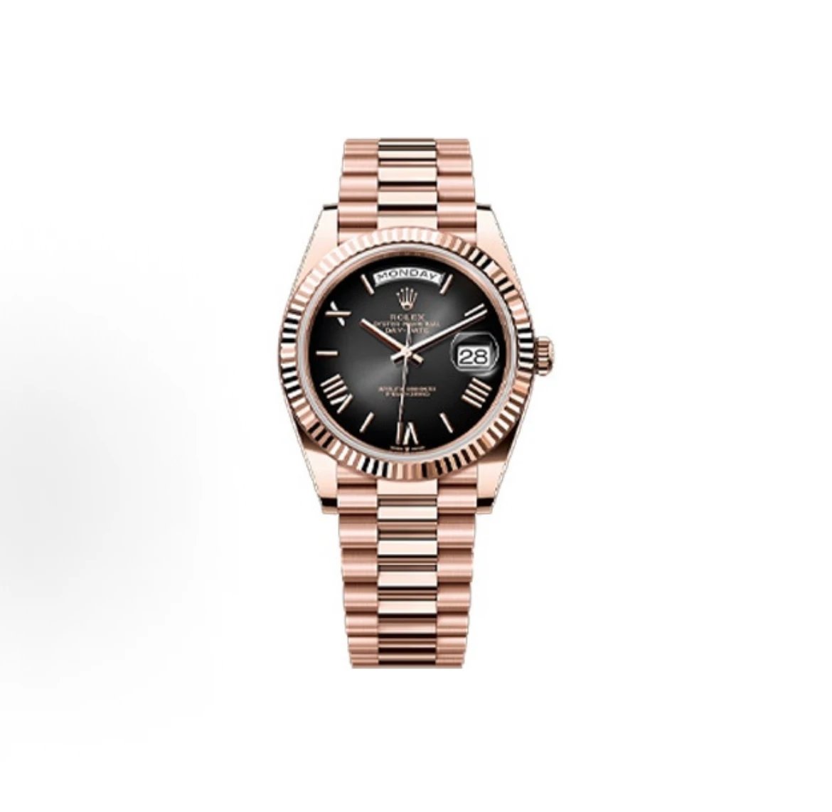 Rolex Oyster Perpetual Day-Date Watch - Black Dial-009572