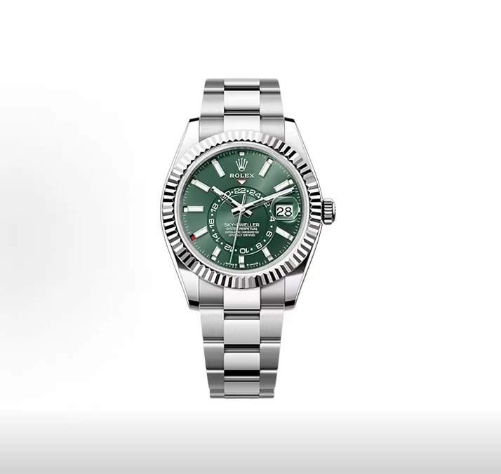 Rolex Sky-Dweller Watch - Green Dial-010098