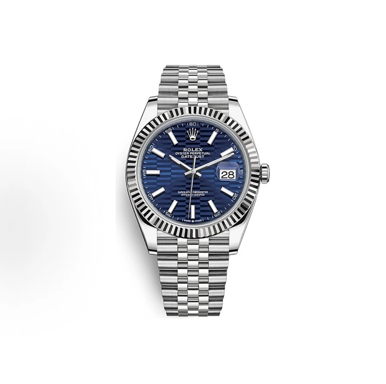 Rolex Oyster Perpetual Datejust Watch - Blue Honeycomb Dial-011049