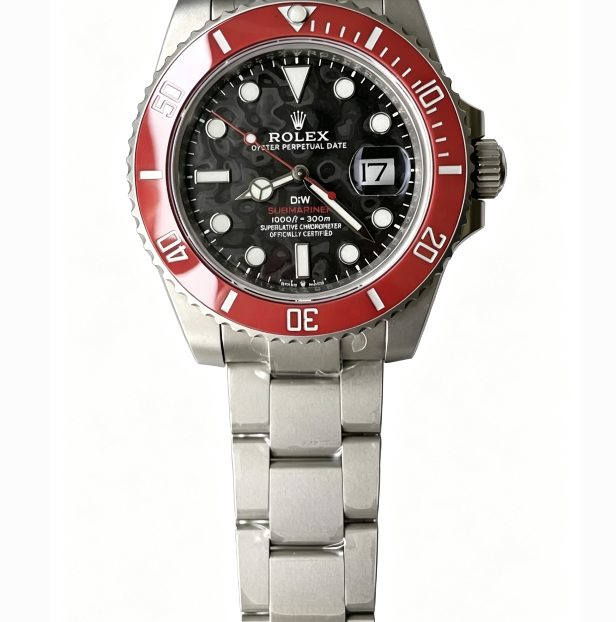 Rolex Submariner Watch - Black Dial with Red Bezel-009933