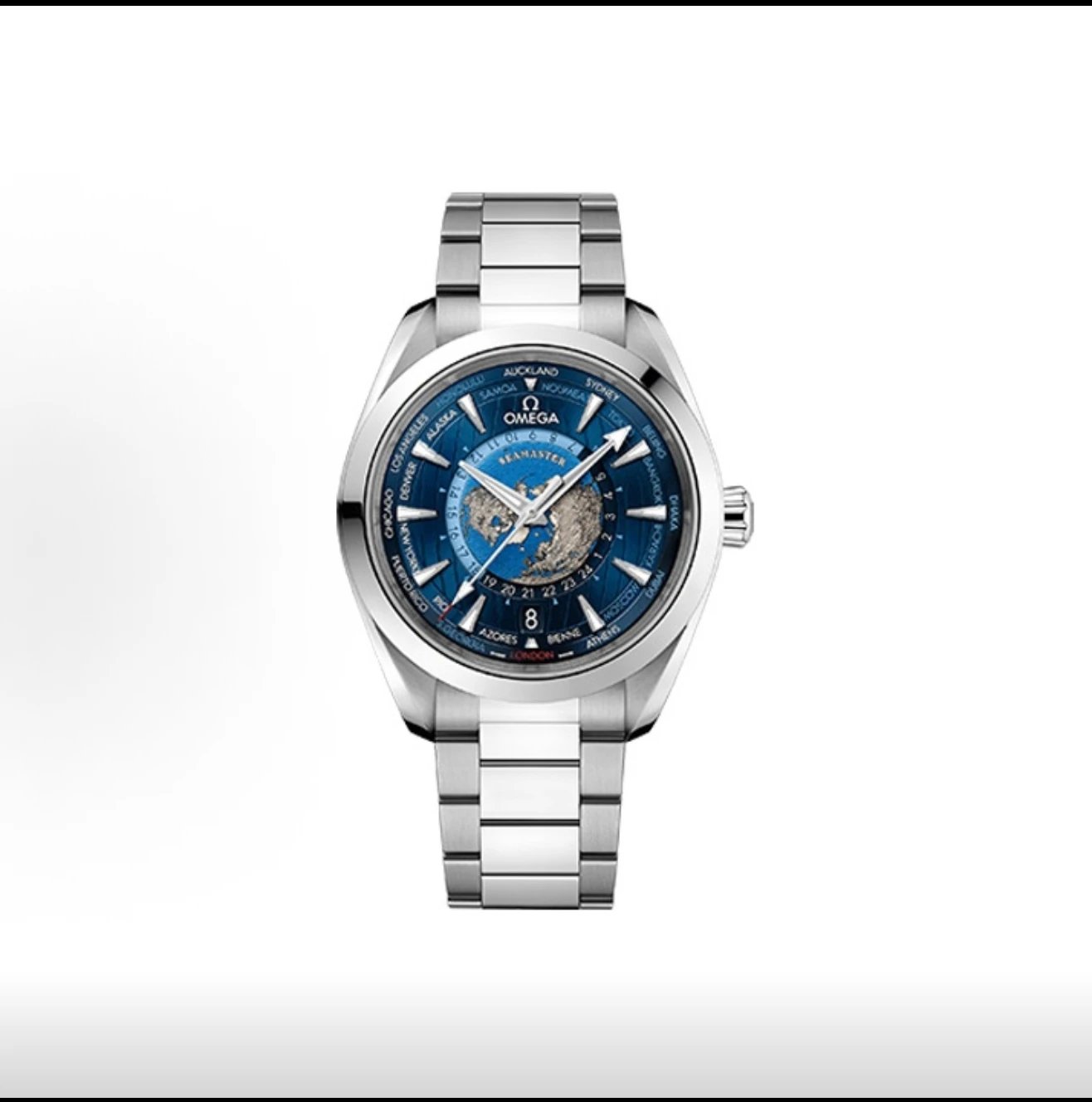 Omega Aqua Terra Worldtimer Watch - Blue Dial-010635