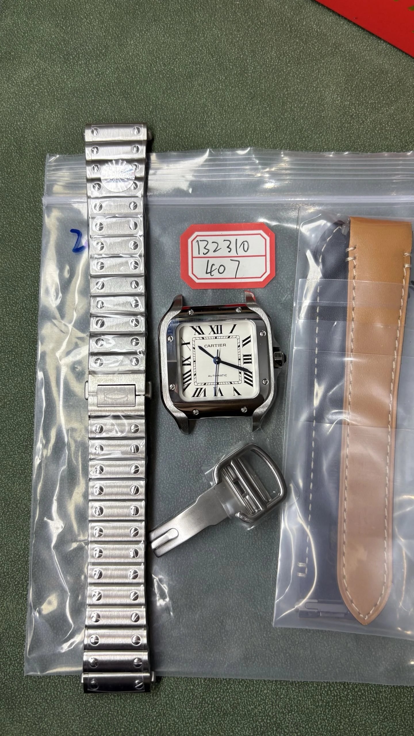Cartier Santos de Cartier Watch - Silver Case White Dial-011002