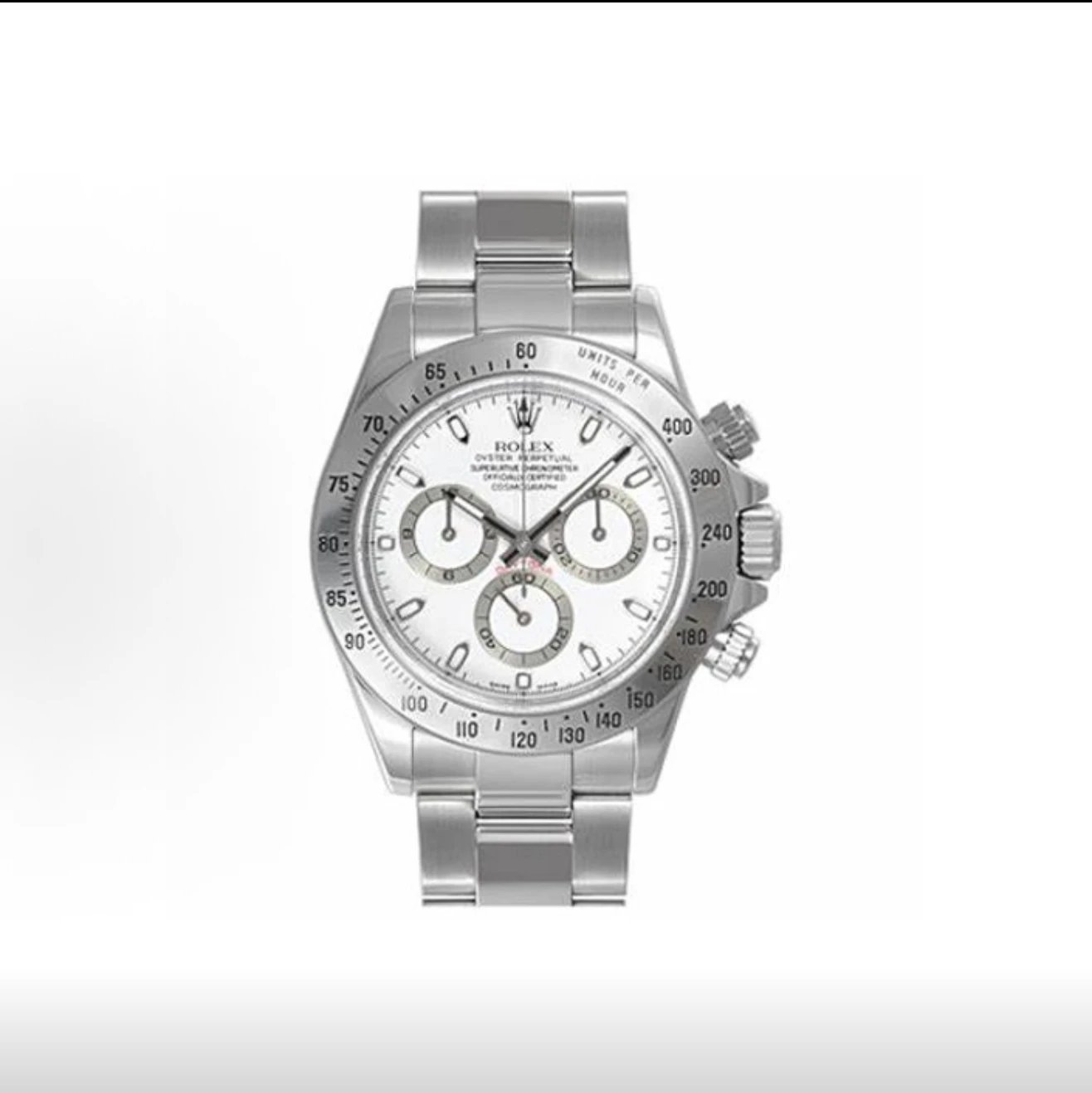 Rolex Cosmograph Daytona Watch - White Dial-011259