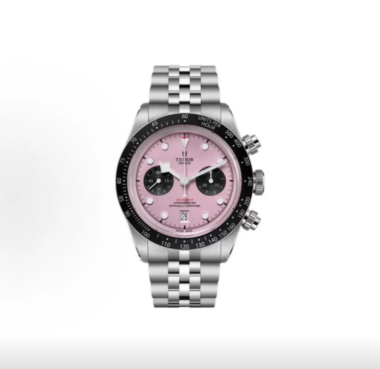 Tudor Chronograph Watch - Pink Dial-011210