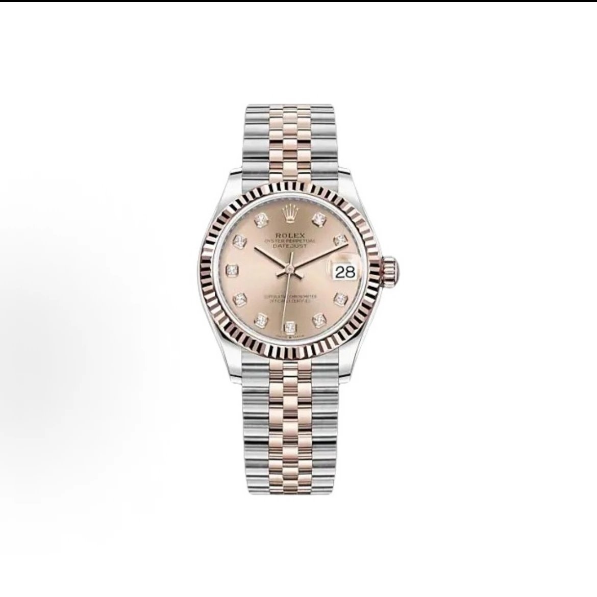 Rolex Datejust Watch - Champagne Dial with Diamond Hour Markers-010206