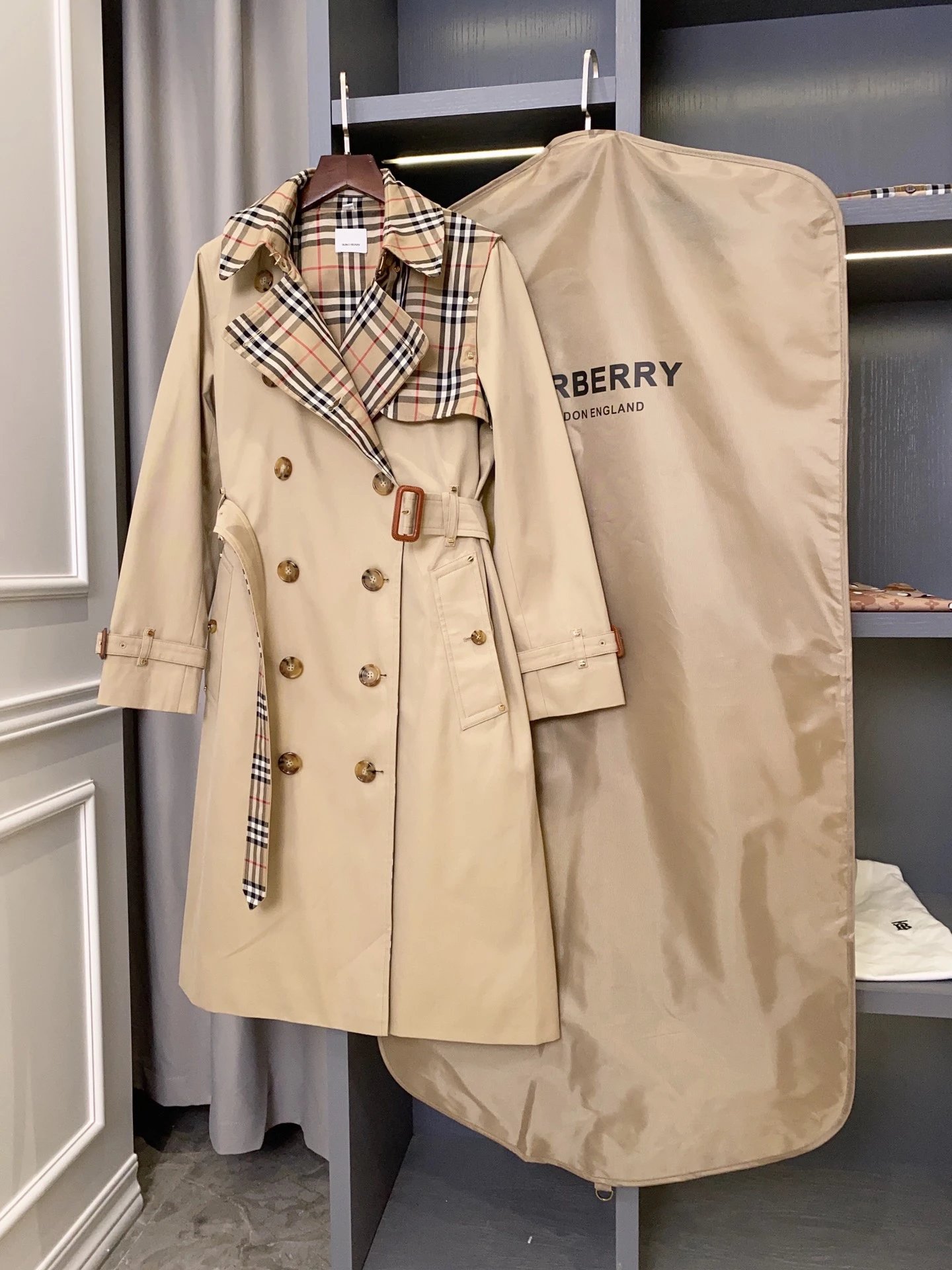 [Damen bekleidung] B * urberry vintage geschnittene Trenchcoat aus Baumwolle Gabadian Trenchcoat