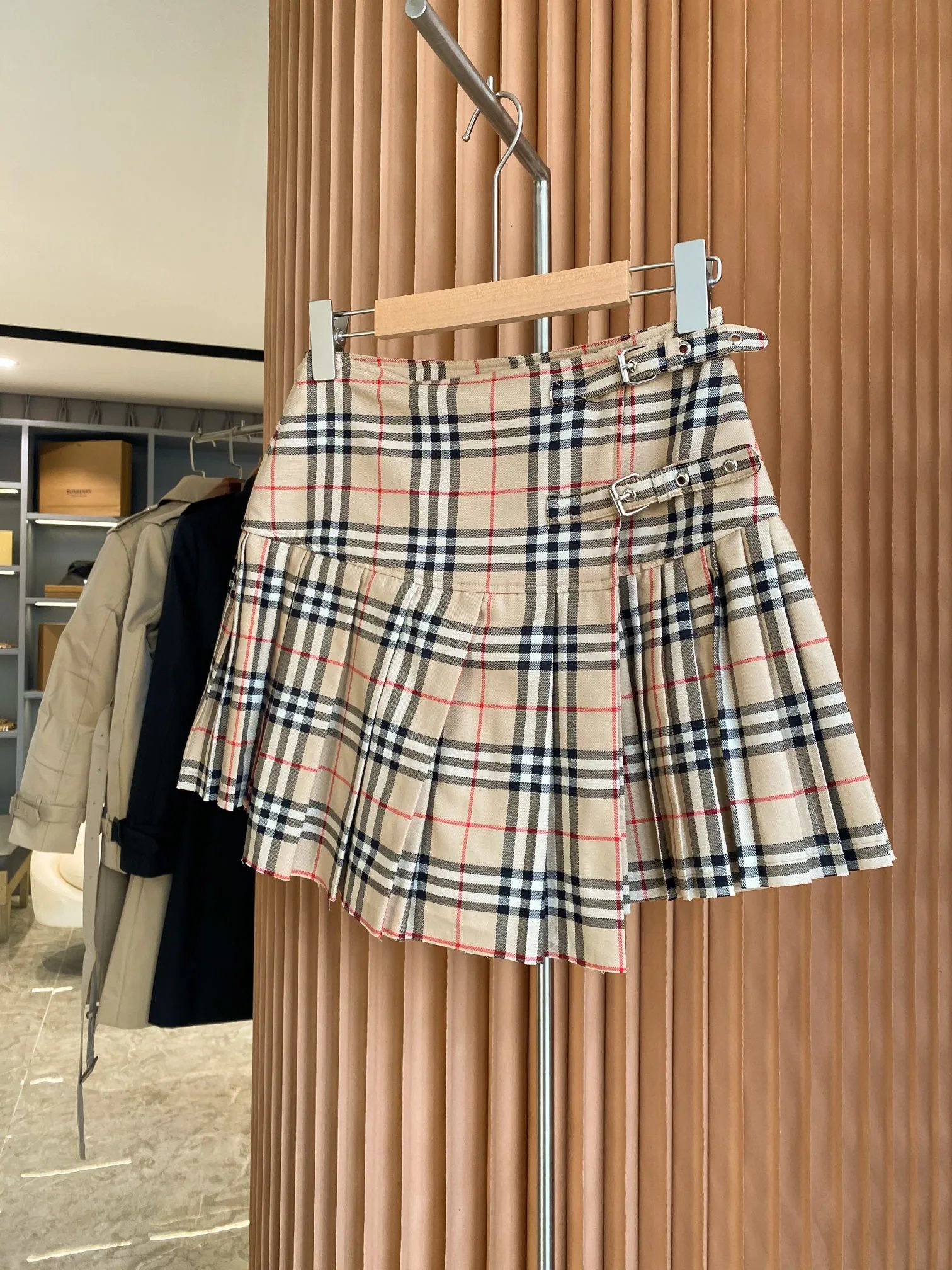 [Damen bekleidung] B * urberry Vintage karierter Woll rock