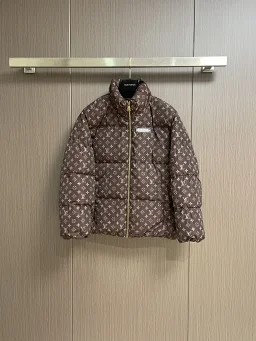 thumbnail for 2025ss秋冬新款老花满印立领羽绒服